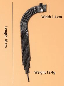 1pc Rhinestone Tassel Earring