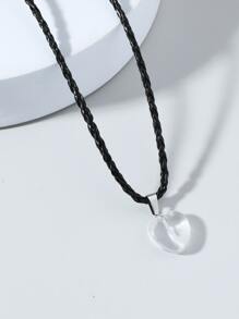 男士愛心掛飾項鍊 - 彩色 - 查看 1