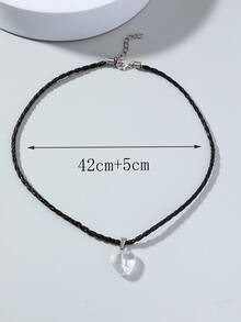 男士愛心掛飾項鍊 - 彩色 - 查看 4