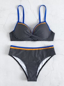 Bikini Push Up In Chấm Bi Tương Phản - Nhiều màu - Xem 3