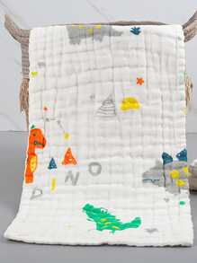 Bebé 1 pieza Babero con estampado de dibujos animados - Multicolor - Ver 3