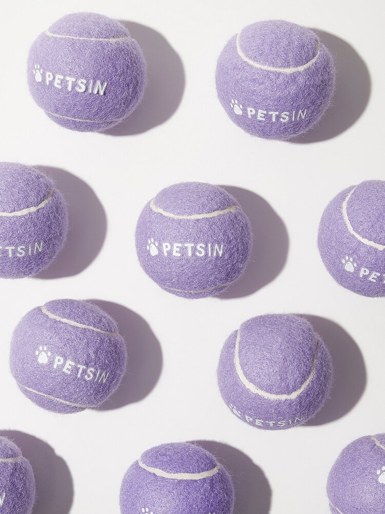 PETSIN 2 piezas Bola para mascota Juguete - Morado - Añade 4