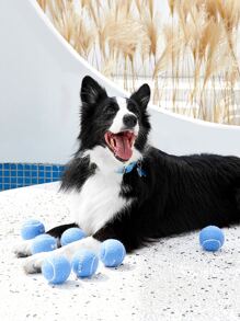 PETSIN 1pc Tennis Pet Chasing Toy - Blue - View 3