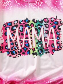 SHEIN LUNE Plus Áo thun họa tiết da báo và chữ Áo thun họa tiết phụ nữ - Nhiều màu - Xem 4