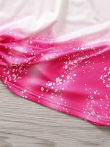 SHEIN LUNE Plus Áo thun họa tiết da báo và chữ Áo thun họa tiết phụ nữ - Nhiều màu - Xem 5