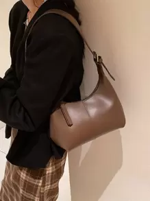 極簡風格法棍包 - 咖啡棕 - 查看 2