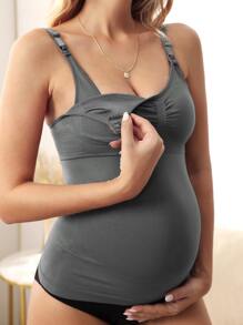 SHEIN 3pack Maternity Seamless Nursing Cami For Mother - Multicolor - View 2