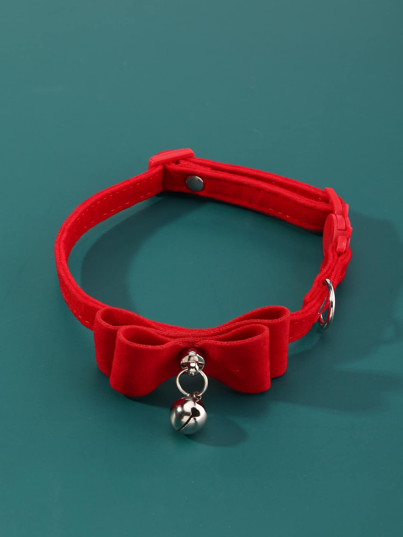 Bow Decor Pet Collar - Red - View 1