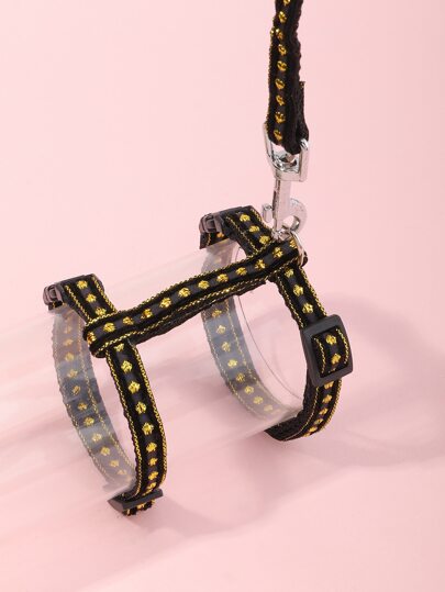 1 pezzo Imbracatura per animali domestici semplice e 1 pezzo guinzaglio