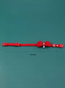 Bow Decor Pet Collar - Red - View 3