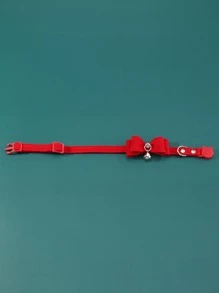 Bow Decor Pet Collar - Red - View 5
