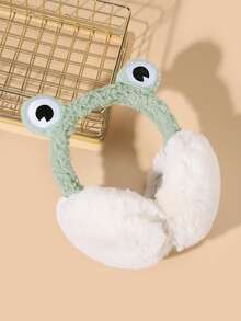 Orejeras con dibujos animados ojo con bordado - Verde - Ver 3