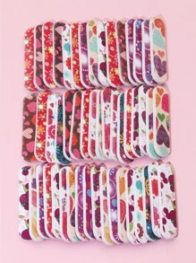 50pcs Random Color Mini Nail Buffer Sanding Block Files Sponge Nail Polisher Professional Manicure Tools For Acrylic Nails Care For Optimum Natural Nail Care - Multicolor - View 1