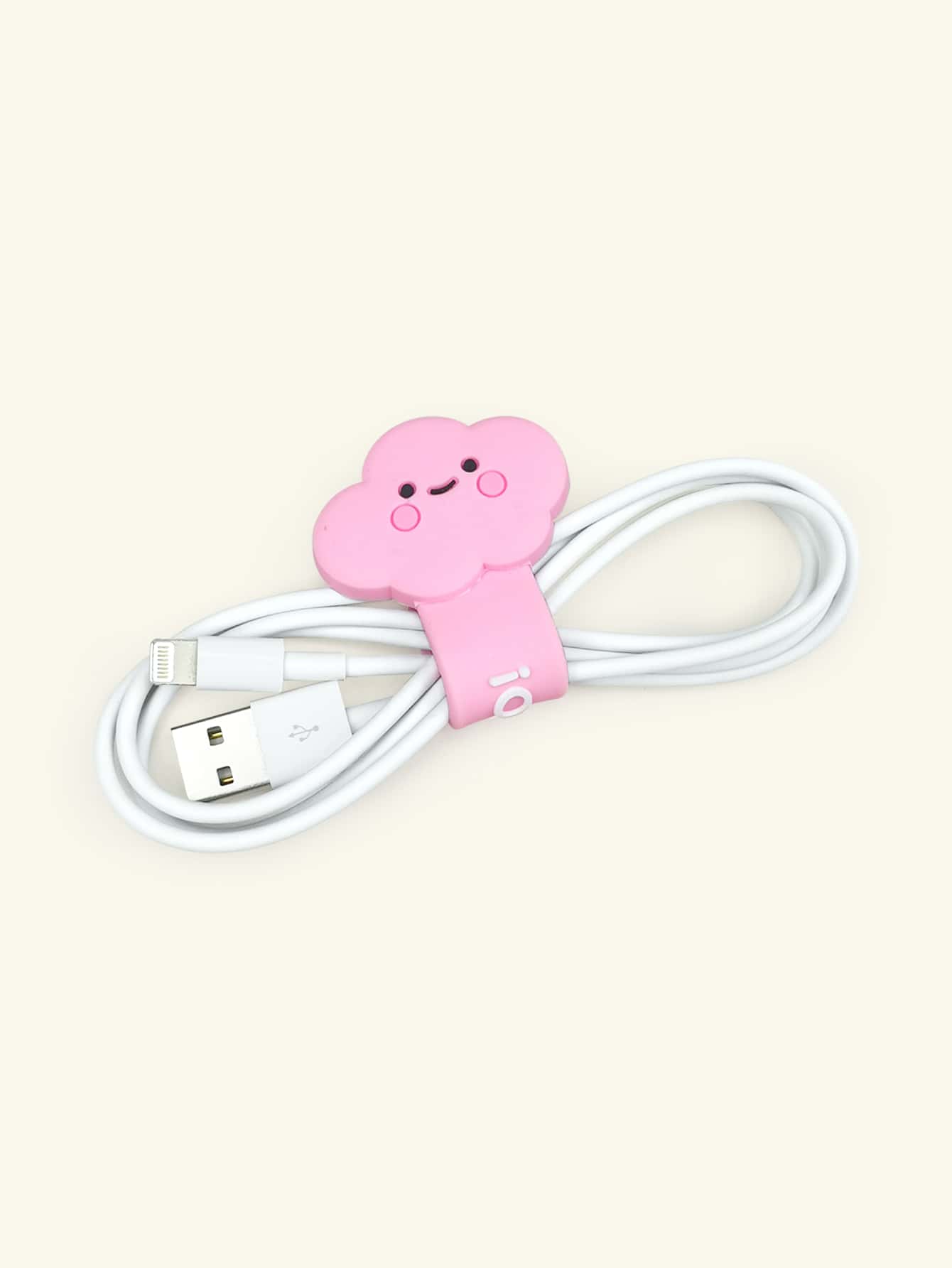 Organizador de cable de dato con dibujos animados en forma de nube - Rosa - Ver 1
