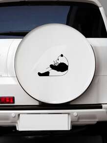 1 hình dán ô tô in hình gấu trúc - màu đen - Xem 2