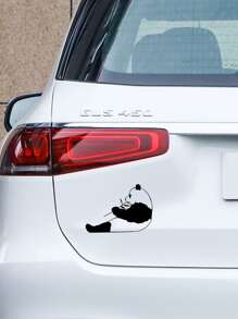 1 hình dán ô tô in hình gấu trúc - màu đen - Xem 5