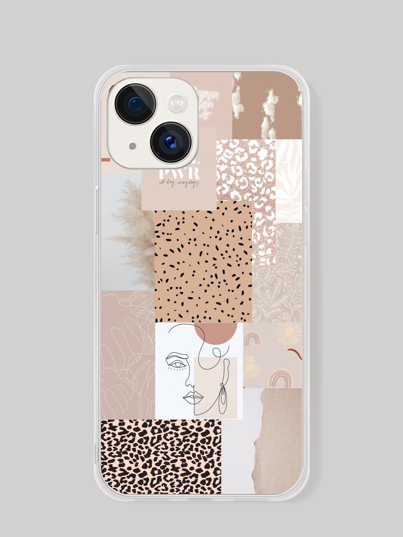 Mix Pattern Phone Case - Multicolor - View 1