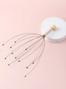 1把不銹鋼12爪按摩寵物梳適合貓狗日常使用