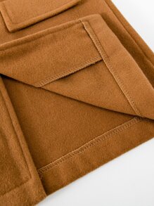 Toddler Boys Lapel Neck Button Front Overcoat - Ginger - View 5