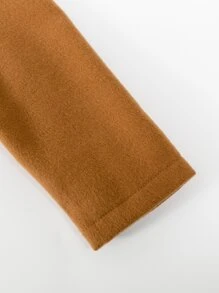 Toddler Boys Lapel Neck Button Front Overcoat - Ginger - View 6