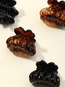 12 piezas Simple Pinza de pelo para uso diario en peinados de niñas con diseño de mariposa casual - Multicolor - Ver 3