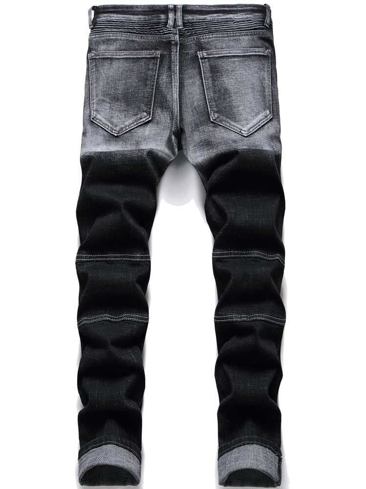 Homme Jean droit zippé - Noir - Voir 2