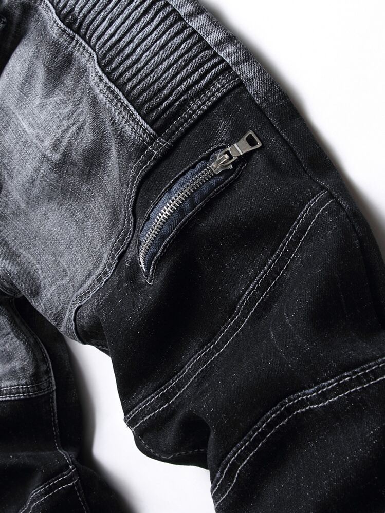 Homme Jean droit zippé - Noir - Voir 3