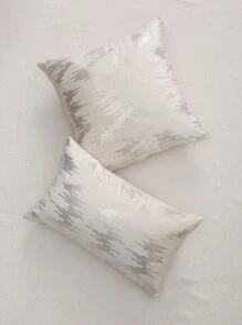 1pc Metallic Cushion Cover Without Filler - Beige - View 6