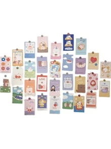 30pcs Cartoon Graphic Postcard - Multicolor - View 3
