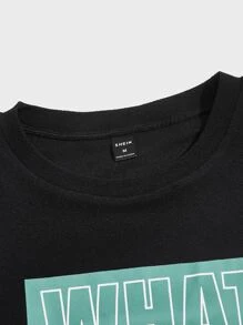 Manfinity NXTstreet 男士字母圖案套頭衫和恐龍印花腰部抽繩衛褲 - 彩色 - 查看 3