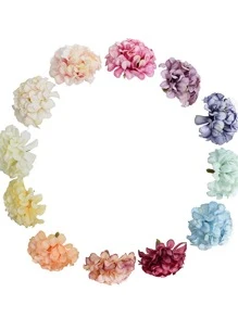 15入組隨機色頭擬真花 - 彩色 - 查看 4