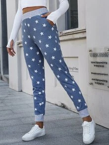 DEARCASE Quần thể thao nữ Túi Hình học - Màu xanh bụi bặm - Xem 4