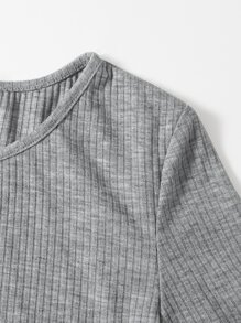 SHEIN Bộ hai mảnh Gái Túi Thú vật Giải trí - Màu Xám nhạt - Xem 3