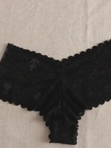 4pack Plus Floral Lace Panty Lingerie - Multicolor - View 5