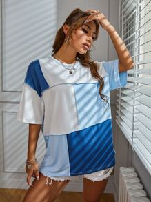 SHEIN Unity 撞色頂針大碼上衣 - 彩色 - 查看 1