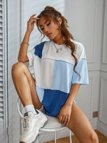 SHEIN Unity 撞色頂針大碼上衣 - 彩色 - 查看 5