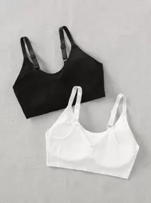 Easithlete 2pcs Seamless Medium Support  Sports Bra - Multicolor - View 2