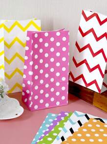 Set de 12 bolsas de regalo con patrones aleatorios, bolsas de papel de regalo para fiestas de cumpleaños