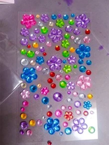 1pc Random Color Crystal Sticker - Multicolor - View 3