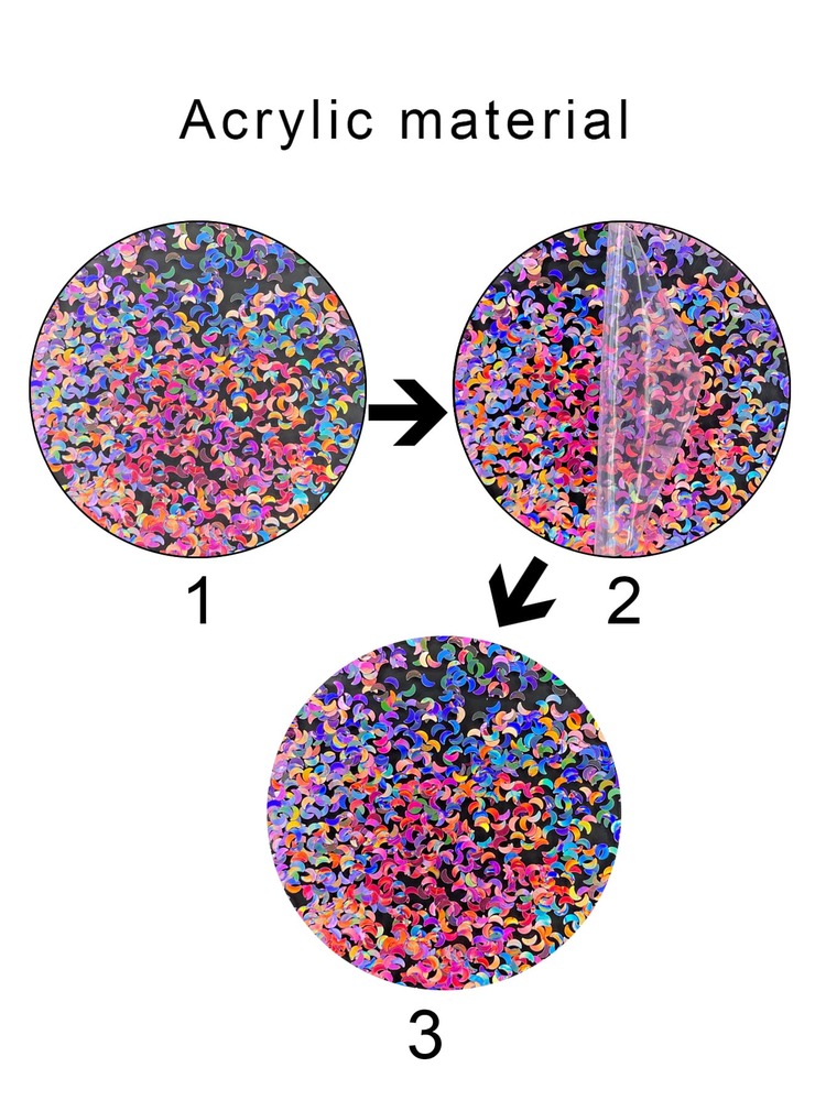 1入組月亮形狀亮片裝飾汽車杯墊 - 彩色 - 查看 7