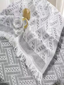 Tassel Decor Blanket - Grey - View 6