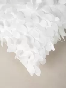 Leaf Pattern Cushion Cover (Pillow Insert Not Included) - White - View 5