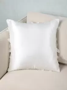 Leaf Pattern Cushion Cover (Pillow Insert Not Included) - White - View 6