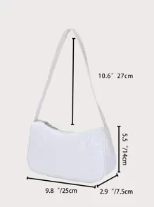 Waterproof,Lightweight,Business Casual Allover Crocodile Embossed Bag For Teen Girls Women College Students,Rookies & White-Collar Workers Perfect For Office,College,Work ,Business,Commute - White - View 3