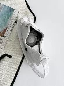 Waterproof,Lightweight,Business Casual Allover Crocodile Embossed Bag For Teen Girls Women College Students,Rookies & White-Collar Workers Perfect For Office,College,Work ,Business,Commute - White - View 6