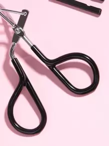 1入組睫毛夾和2入組補充條，睫毛夾，純素化妝工具，打造大開眼界和提升睫毛，睫毛夾包括額外橡膠替換墊，便攜式緊湊型塑料局部化妝捲髮器 - 黑色 - 查看 4