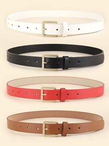 4 cái Thắt lưng khóa hình học với công cụ đục lỗ - Nhiều màu - Xem 2