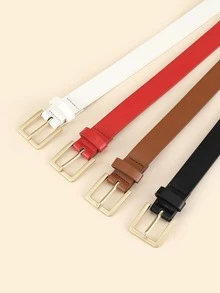 4 cái Thắt lưng khóa hình học với công cụ đục lỗ - Nhiều màu - Xem 3
