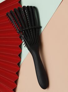 1 Pc Octopus Comb With Handle, Detangling Brush, Detangler Brush For Curly Hair , Faster Easier Detangle Wet Or Dry Hair With No Pain,Hair Care, Massage Scalp Hair Brush/Hair Comb Girl's Gift(Black) - Black - View 2