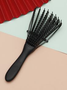 1 Pc Octopus Comb With Handle, Detangling Brush, Detangler Brush For Curly Hair , Faster Easier Detangle Wet Or Dry Hair With No Pain,Hair Care, Massage Scalp Hair Brush/Hair Comb Girl's Gift(Black) - Black - View 3